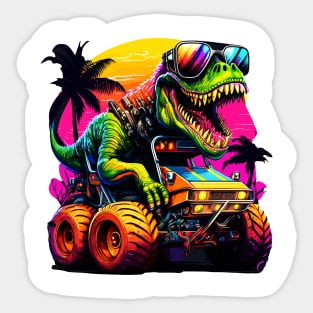 T-Rex Truck, Monster Truck - 5 Sticker